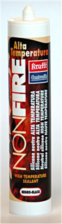 SILICONA ALTA TEMPERATURA NONFIRE 60-310º 300 ML NEGRO