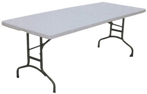 MESA JARD 183X75X75CM PLEG RESINA-ACERO NATUUR 