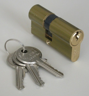 CILINDRO LOGO LEVA CORTA 35-35 NIQUEL, 3 LLAVES