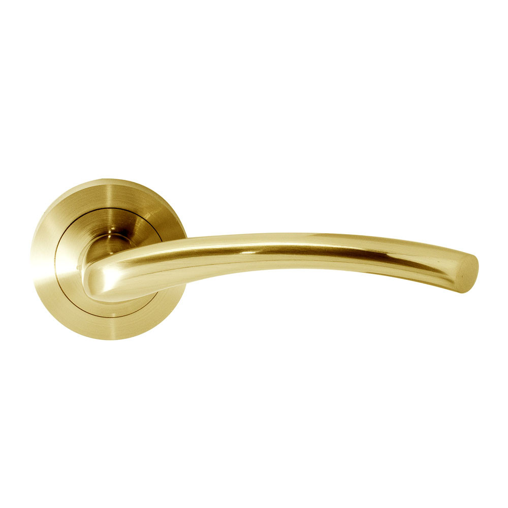 MANILLA R-909 ROSETA ACERO/ALUMINIO (JUEGO) LATON SATINADO