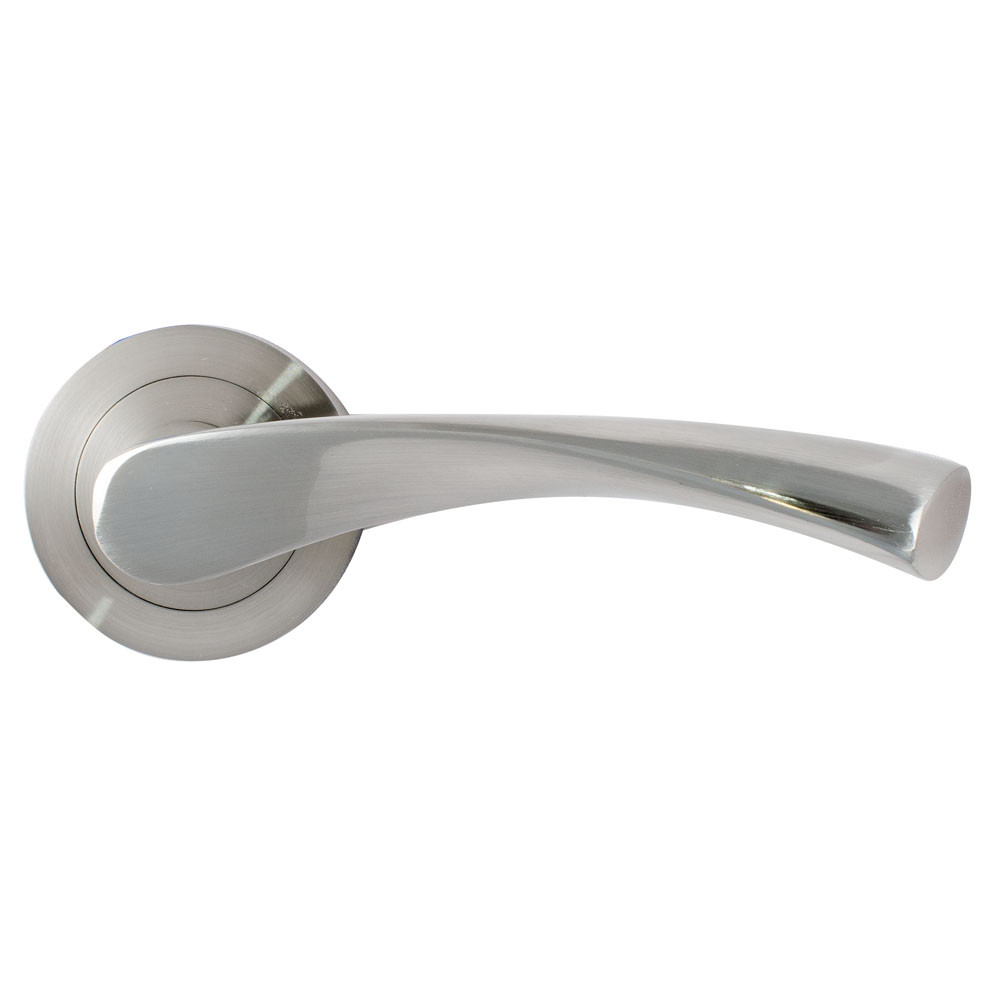 MANILLA R-707 ROSETA ACERO/ALUMINIO (JUEGO) NIQUEL SATINADO