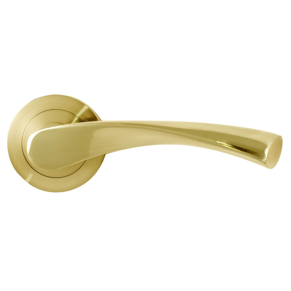 MANILLA R-707 ROSETA ACERO/ALUMINIO (JUEGO) LATON SATINADO