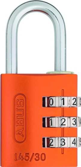 CANDADO COMBINACION 145/20 PROGRAMABLE 20MM NARANJA