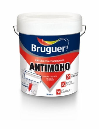 PINTURA PLASTICA ANTIMOHO MATE 4 L BLANCO