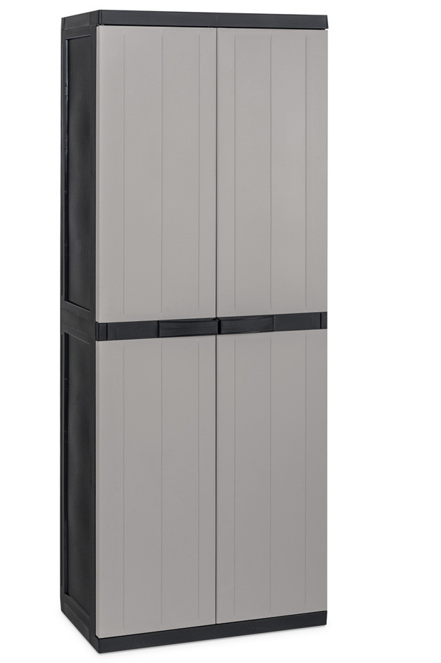 ARMARIO RESINA 3 ESTANTES NEGRO GRIS 65 X 37 X 165 CM