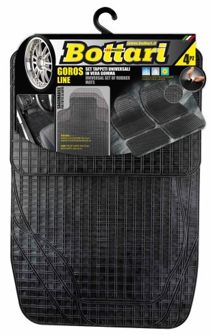 ALFOMBRA COCHE RECORTABLE GOMA NE 4 PZ BOTTARI 