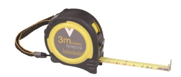 FLEXOMETRO BIMATERIAL CON DOBLE FRENO 3 M X 16 MM