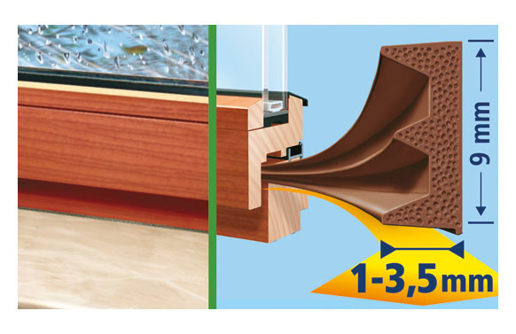 TESAMOLL CAUCHO PERFIL E 25M X 9MM MARRON
