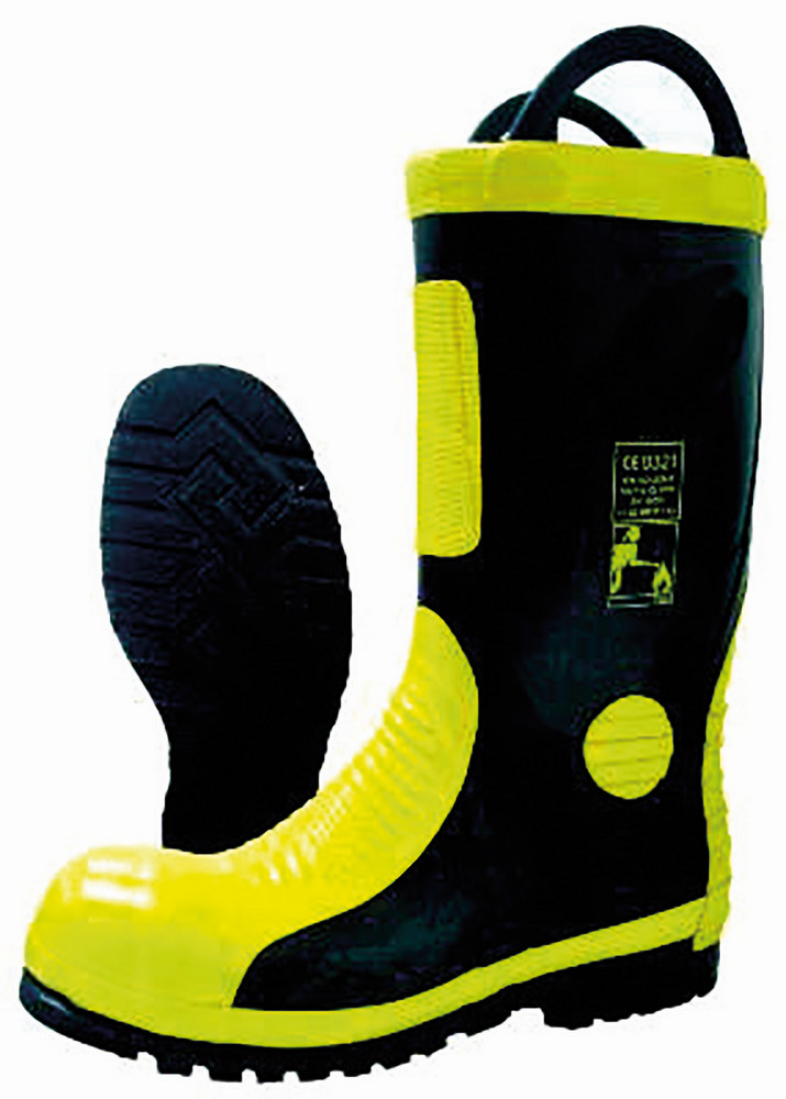 BOTA SEGURIDAD BOMBERO DIELECTRICA CAUCHO PL METAL HARVIK TALLA 41