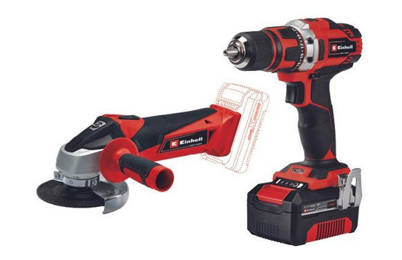 TALADRO ATORNILLADOR + AMOLADORA 115 MM INCLUYE UNA BATERIA 18 V 4 AH