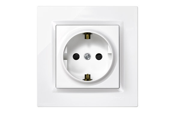 BASE ENCHUFE SCHUKO TT EMPOTRAR BLANCO SERIE 10