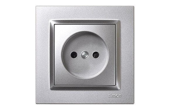 BASE ENCHUFE SIN TT EMPOTRAR ALUMINIO SERIE 10