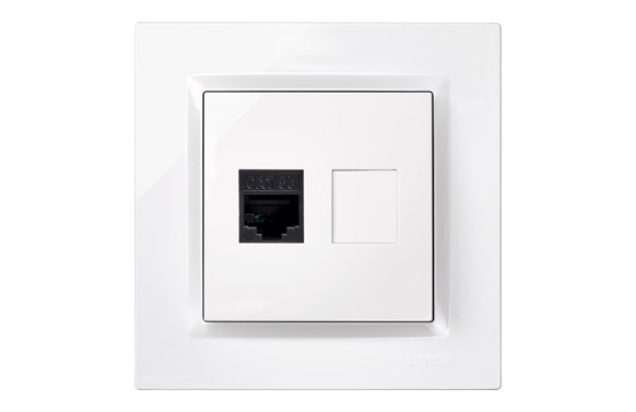 BASE ETHERNET RJ45 CAT.5E EMPOTRAR BLANCO SERIE 10