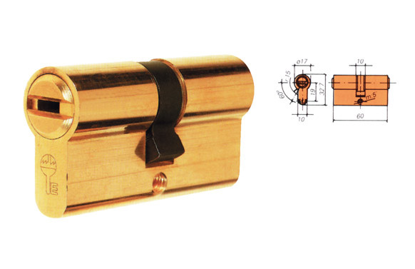 CILINDRO DS10 LATON LLAVE PUNTOS 30-30