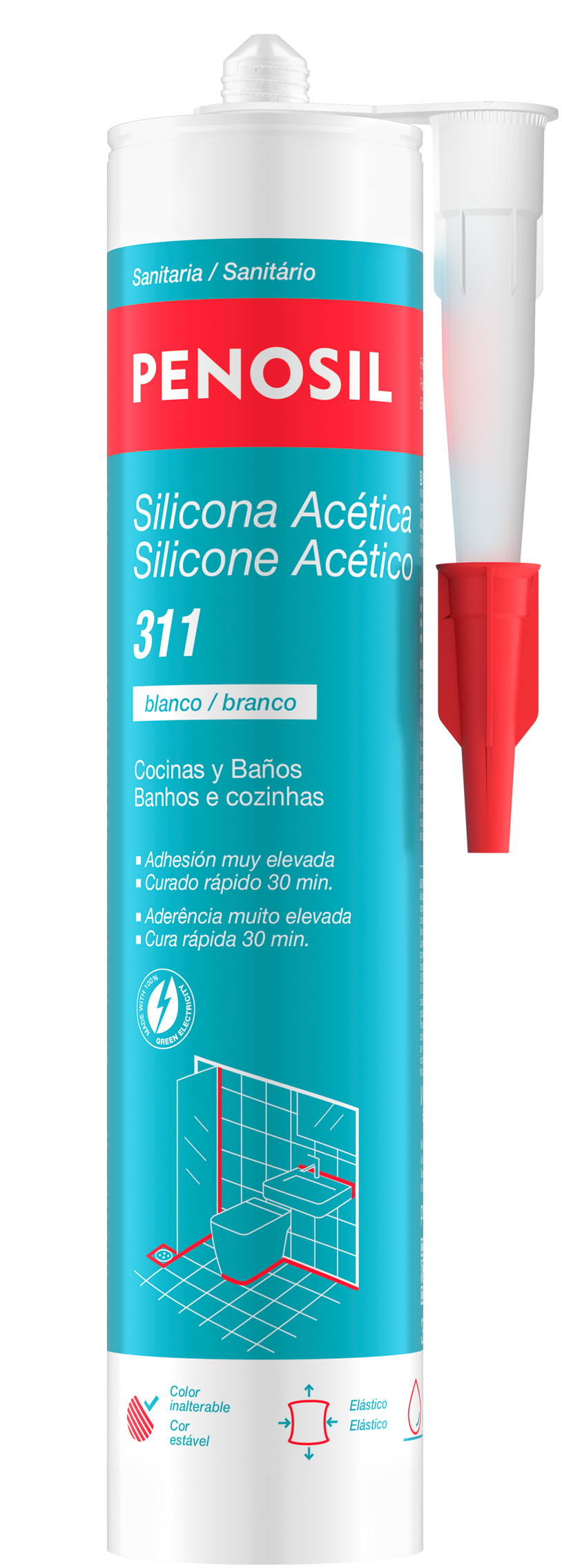 SILICONA ACIDA S-11 300 ML BLANCO