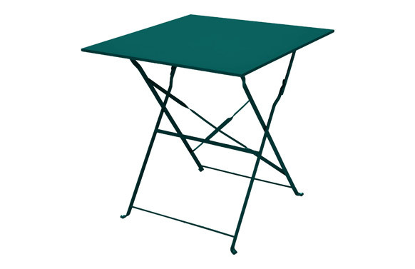 MESA ACERO PLEGABLE 60 X 60 CM TURQUESA