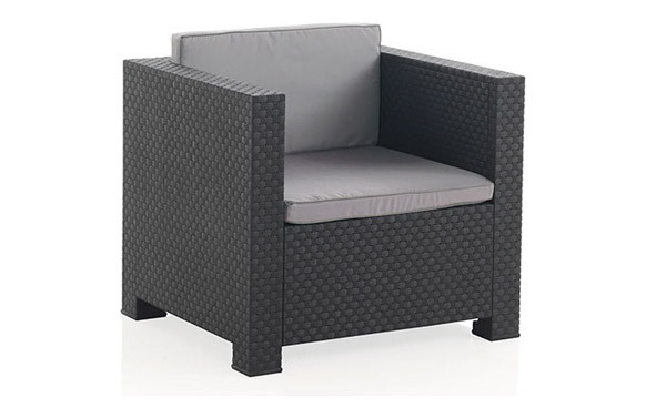 SILLON RATAN RESINA DIVA GRAFITO