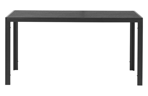 MESA ALUMINIO POLYWOOD NEGRA/NEGRA 150 X 90 CM
