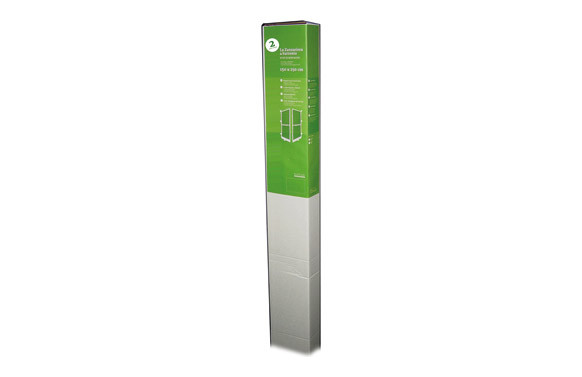 MOSQUITERA PARA PUERTA KIT BATIENTE 2 HOJAS BLANCA 150X250 CM