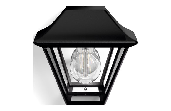 APLIQUE ALPENGLOW NEGRO IP 44 SIN BOMBILLA