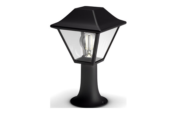 SOBREMURO ALPENGLOW NEGRO IP 44 SIN BOMBILLA