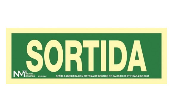 SEÑAL SORTIDA PVC 0,7MM CLASE B VISION 10M
