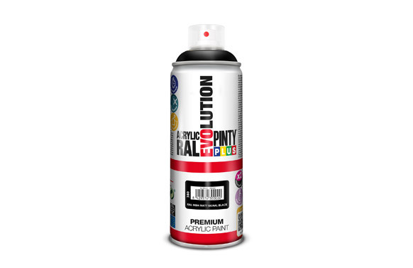 PINTURA SPRAY ACRILICA EVOLUTION MATE 520 CC RAL 9004 NEGRO SEÑALES