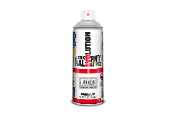 PINTURA SPRAY ACRILICA EVOLUTION MATE 520 CC RAL 7035 GRIS LUMINOSO