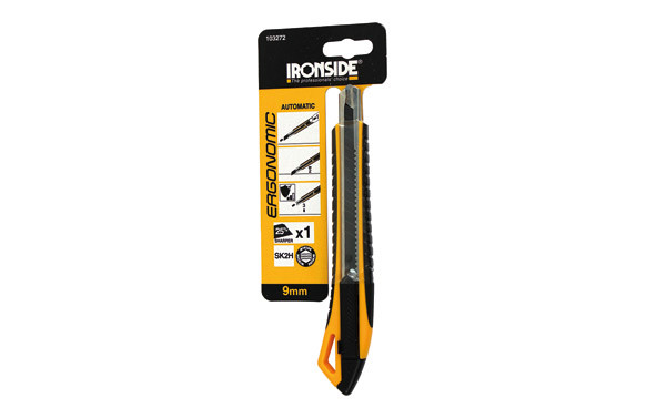 CUTTER 9 MM EN ABS + TPR AUTOBLOCANTE, HOJA: SK2H