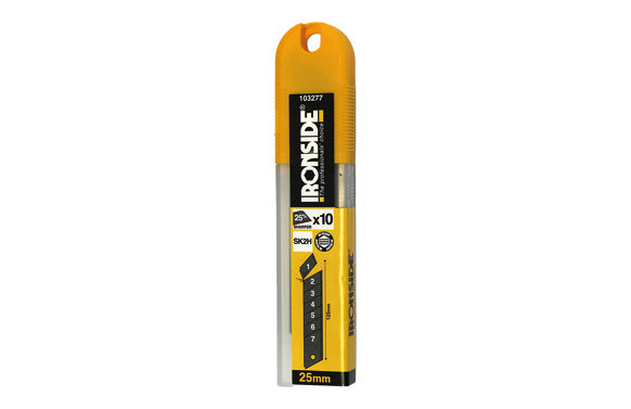 CUCHILLA PARA CUTTER 25 MM SK2H PACK DE 10 PIEZAS