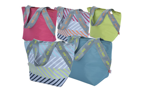 BOLSA PORTA ALIMENTOS TOTE FLUOR SURTIDAS 5 COLORES