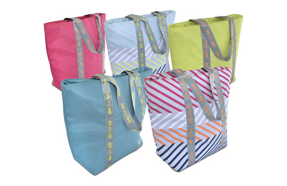 BOLSA PORTA ALIMENTOS SHOPPER MAXI FLUOR SURTIDAS 5 COLORES