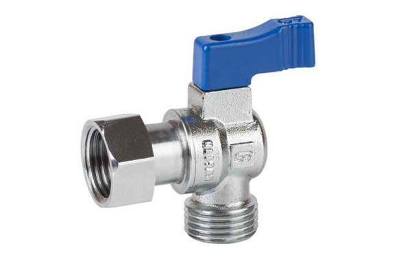 VALVULA ESCUADRA CALDERA TERMO 1/2\" M-H MANETA AZUL