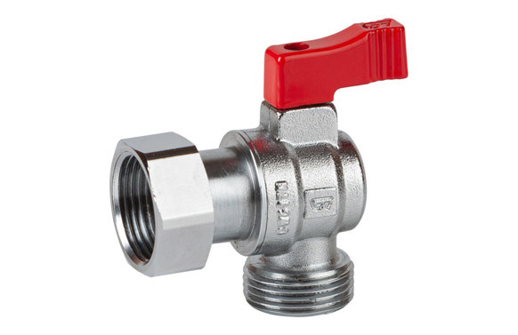 VALVULA ESCUADRA CALDERA TERMO 3/4\" M-H MANETA ROJA