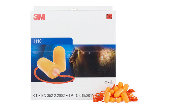 TAPON AUDITIVO DESECHABLE (100 PARES) CON CORDON SNR 35 DB