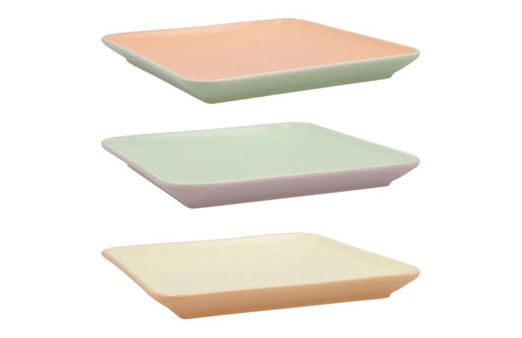 BANDEJA PORCELANA CUADRADA VITAMINA QD 21 X 21 CM  SURTIDA