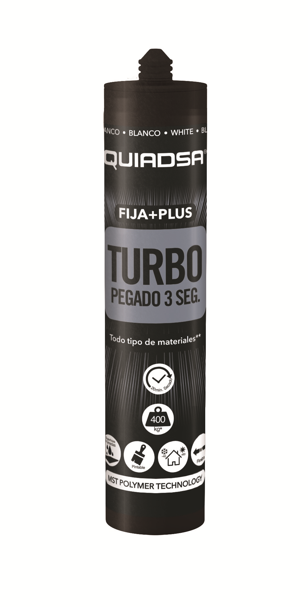 ADHESIVO SELLADOR FIJA+PLUS TURBO 290 ML GRIS