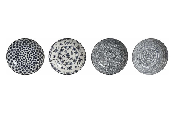PLATO PORCELANA DECORADO SET 4 UDS HONDO 20 CM