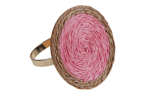 SERVILLETERO METAL FIBRA CIRCULO CORAL