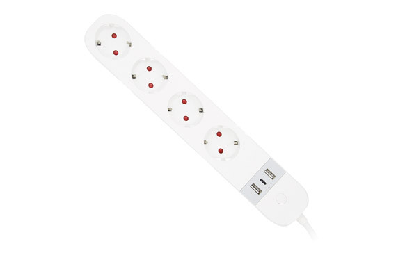 BASE MIULTIPLE WIFI INTEL. 4 TOMAS + 2 USB A + 1 U 16A 3680V