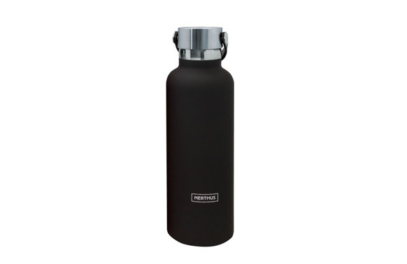 BOTELLA TERMO INOX SPORT 750 ML NEGRA