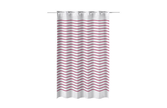 CORTINA BAÑO ESTAMPADO STRIPES 180 X 200 CM POLIESTER