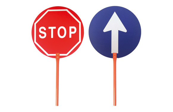 PALETA SEÑAL CON MANGO STOP-PASO 