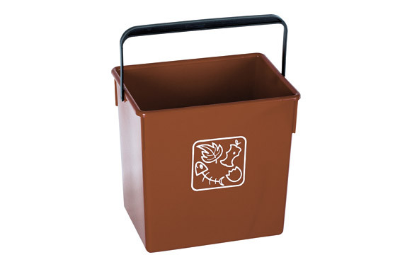 CUBETA RECICLAR 12L ORGANICO CON ASA MARRON