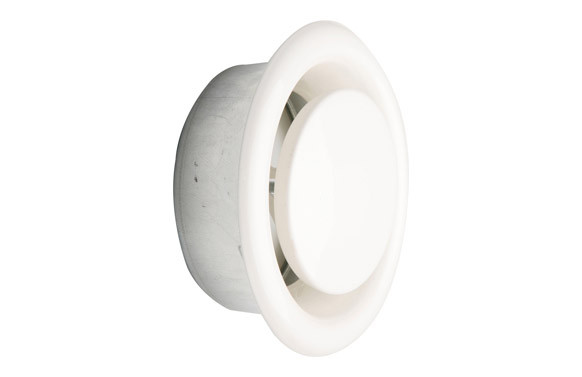 DIFUSOR EMPOTRABLE CON REGULACION DE AIRE 0-39 CM ACERO-BLANCO