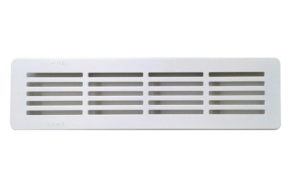 REJILLA DECORADA EMPOTRABLE DECOR BLANCO 1,5 6,6 X 28 CM CON GANCHO