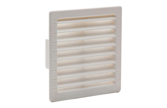 REJILLA EMPOTRABLE CON PATILLAS ABS BLANCO MOSQUITERA 10 X 10 CM