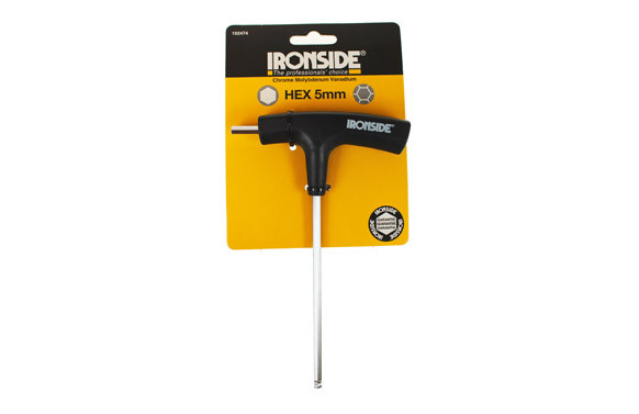 LLAVE ALLEN MANGO EN \"T\" PUNTA LARGA CON BOLA 5 MM, 2 PUNTAS
