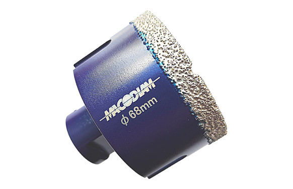 BROCA DIAMANTADA PORCELANICO PERFORACION EN SECO Ø 68 M-14