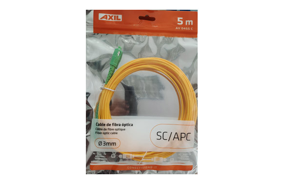 CABLE FIBRA OPTICA CONECTOR SC/APC 5MT 